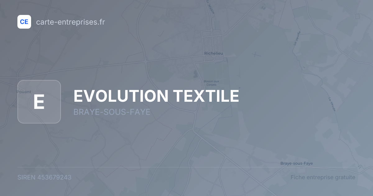 EVOLUTION TEXTILE — 453679243 — fiche entreprise