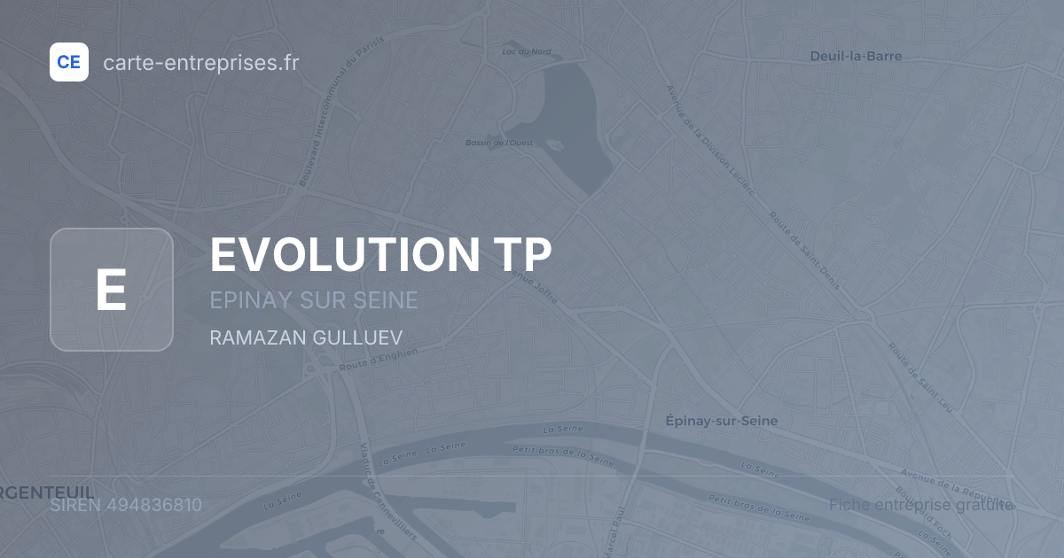 EVOLUTION TP — 494836810 — fiche entreprise