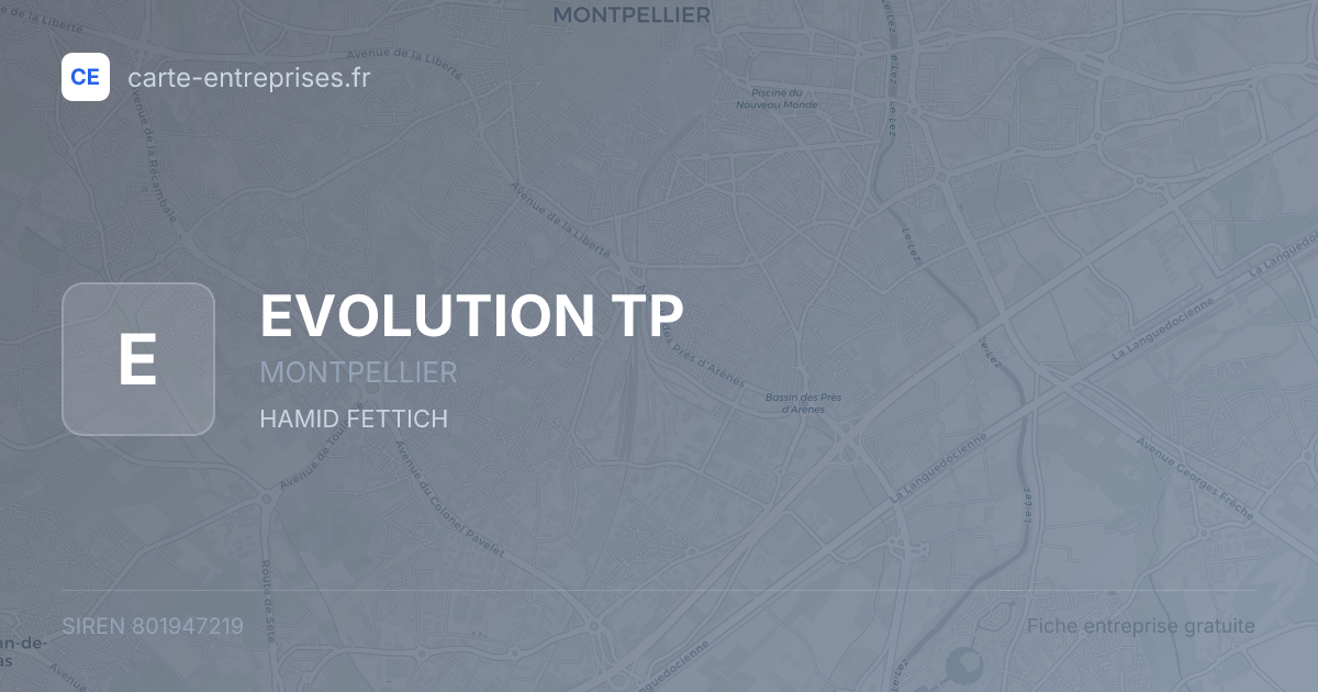 EVOLUTION TP — 801947219 — fiche entreprise