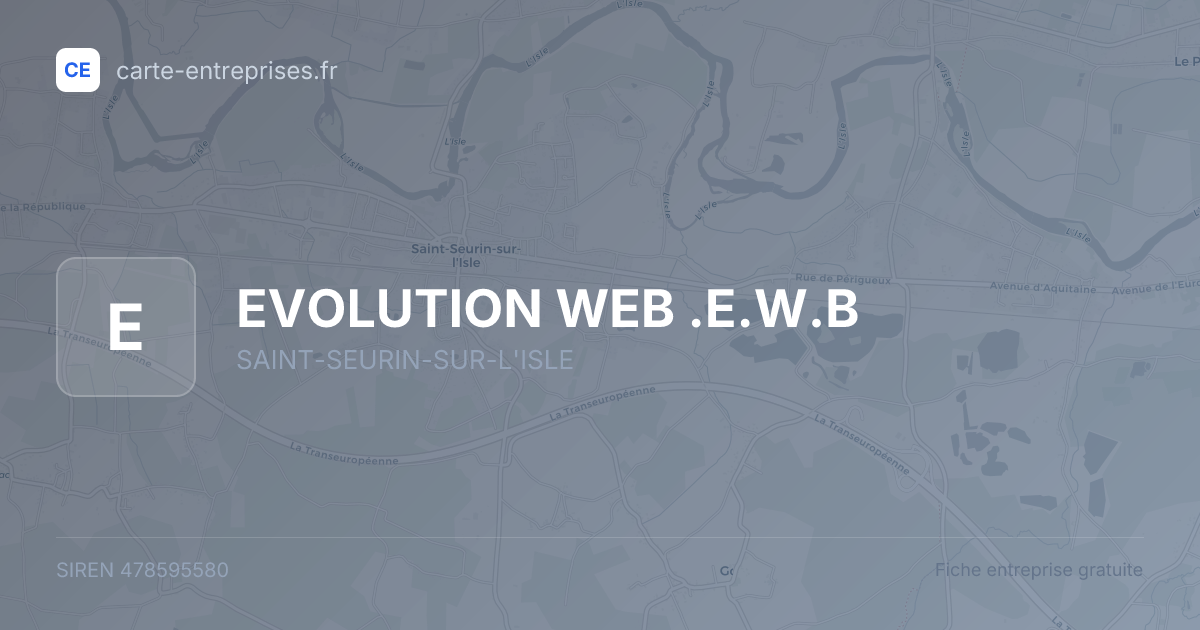 EVOLUTION WEB .E.W.B — 478595580 — fiche entreprise