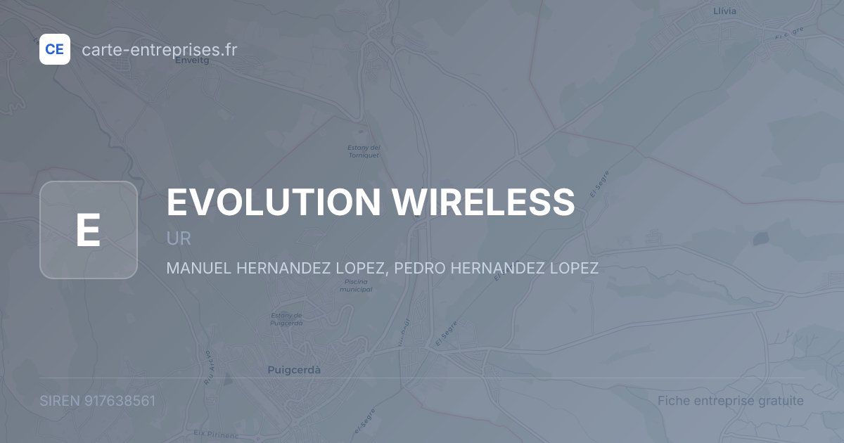 EVOLUTION WIRELESS — 917638561 — fiche entreprise