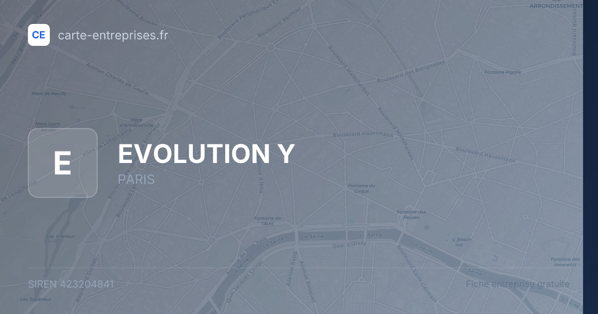 EVOLUTION Y — 423204841 — fiche entreprise