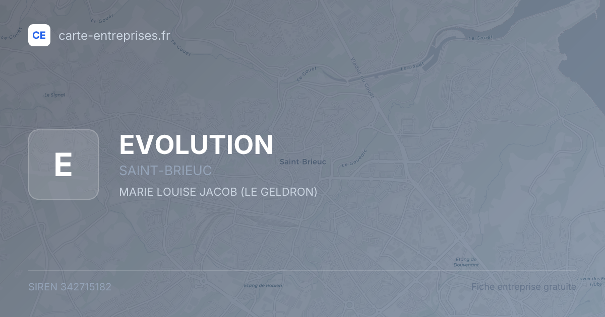EVOLUTION — 342715182 — fiche entreprise