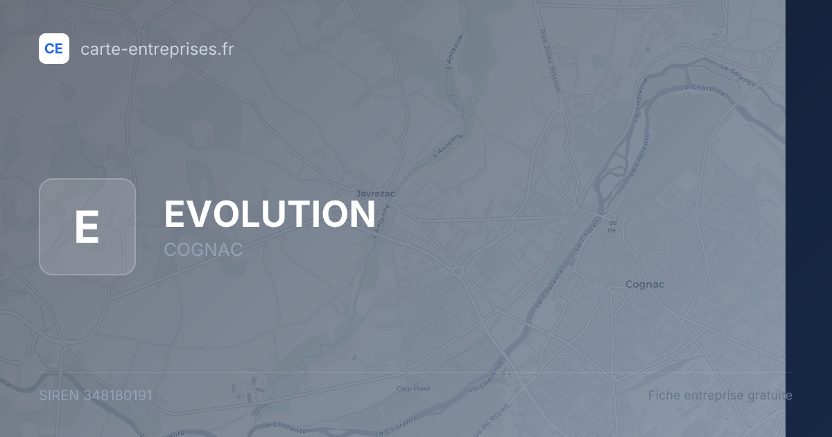 EVOLUTION — 348180191 — fiche entreprise