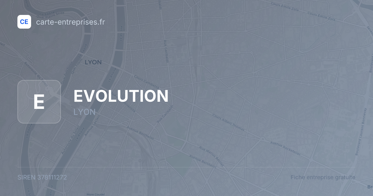 EVOLUTION — 378111272 — fiche entreprise