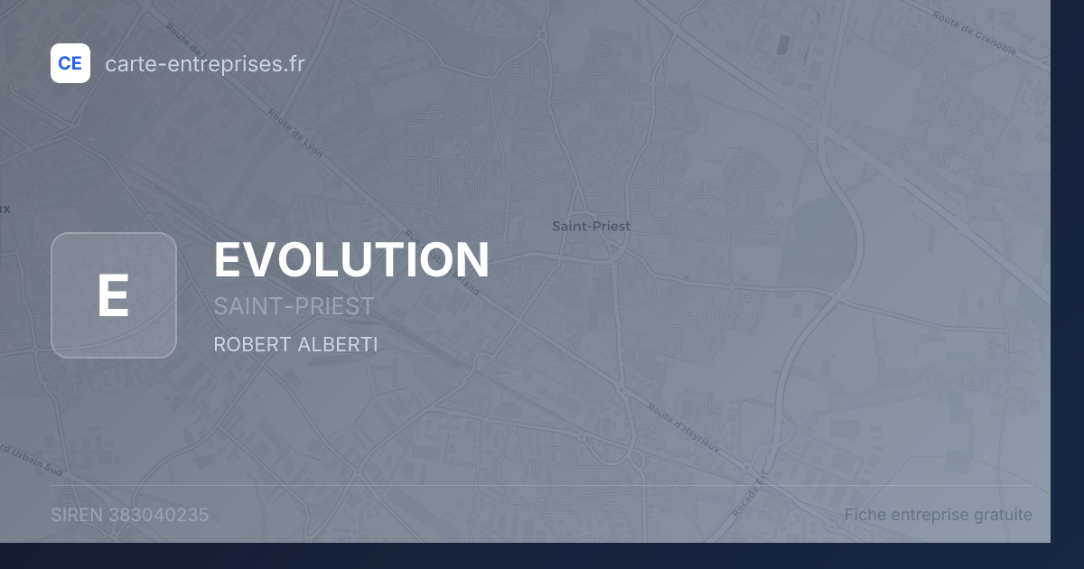 EVOLUTION — 383040235 — fiche entreprise