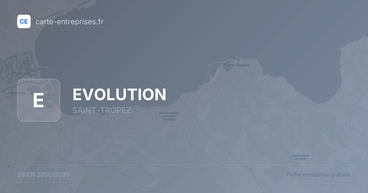 EVOLUTION — 385013099 — fiche entreprise