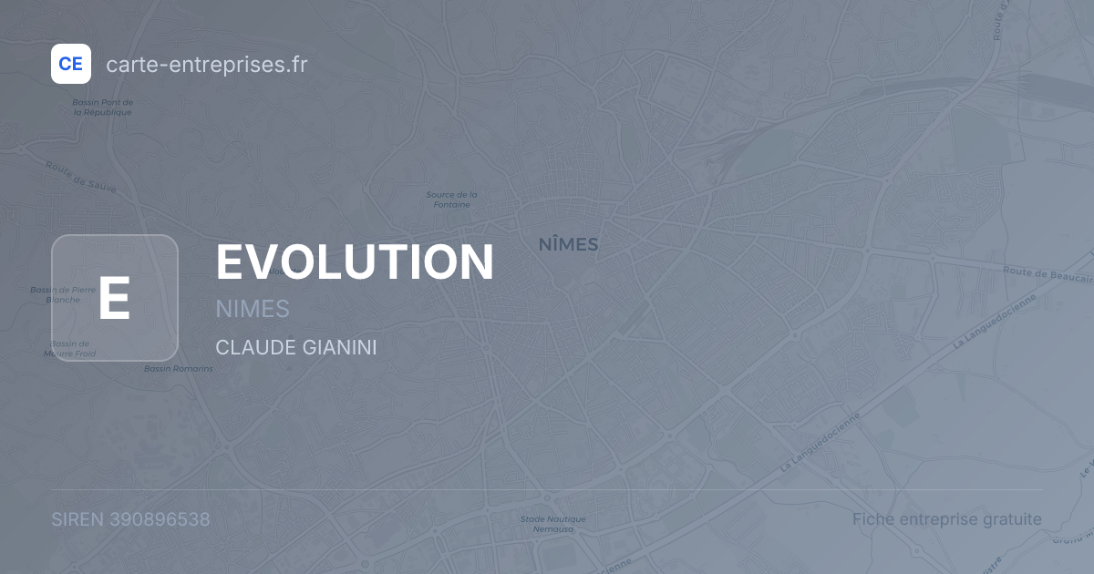 EVOLUTION — 390896538 — fiche entreprise