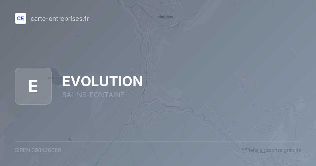 EVOLUTION — 398426080 — fiche entreprise