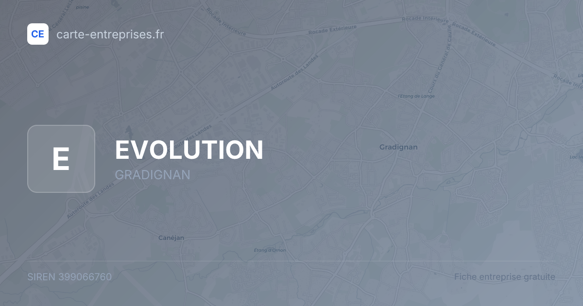 EVOLUTION — 399066760 — fiche entreprise