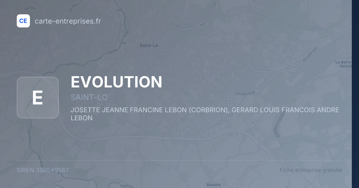 EVOLUTION — 399549567 — fiche entreprise
