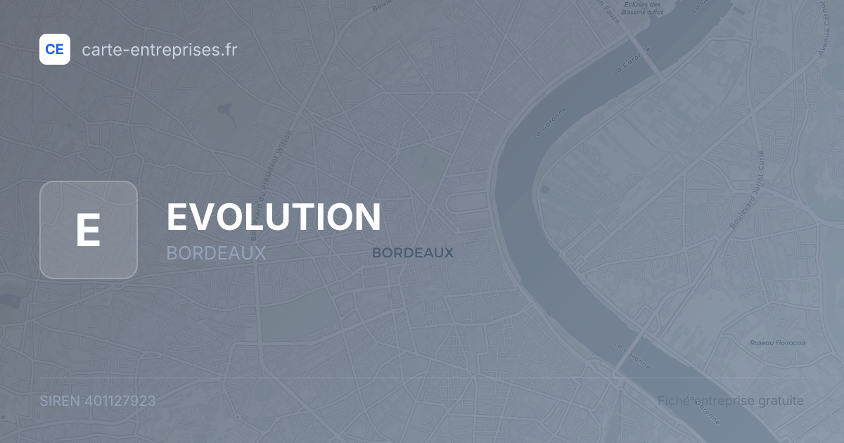 EVOLUTION — 401127923 — fiche entreprise