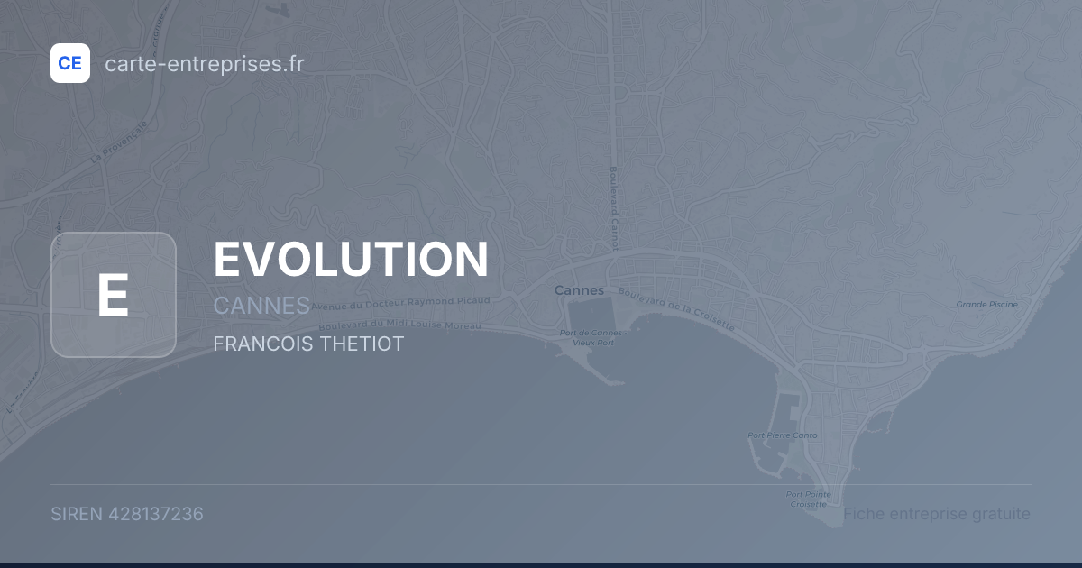 EVOLUTION — 428137236 — fiche entreprise