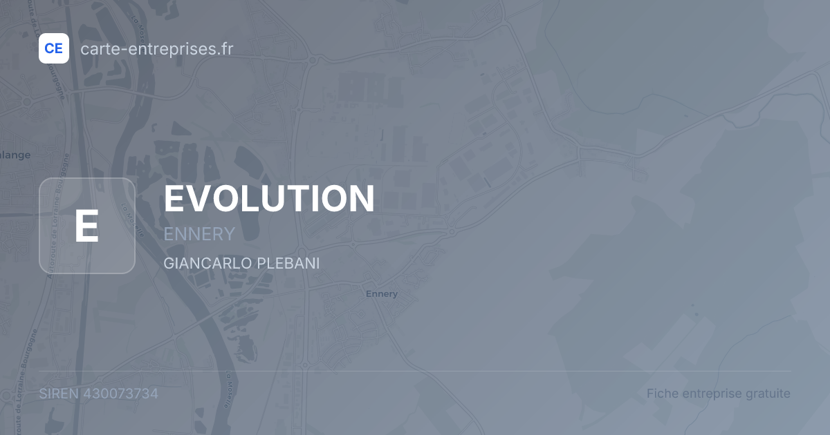 EVOLUTION — 430073734 — fiche entreprise