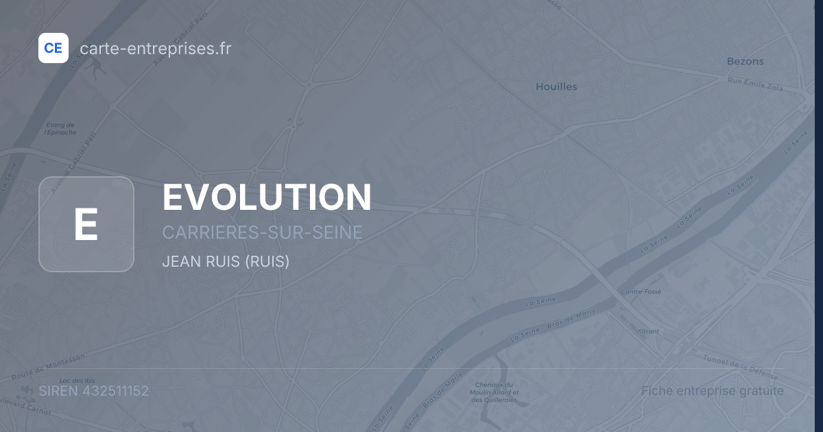 EVOLUTION — 432511152 — fiche entreprise
