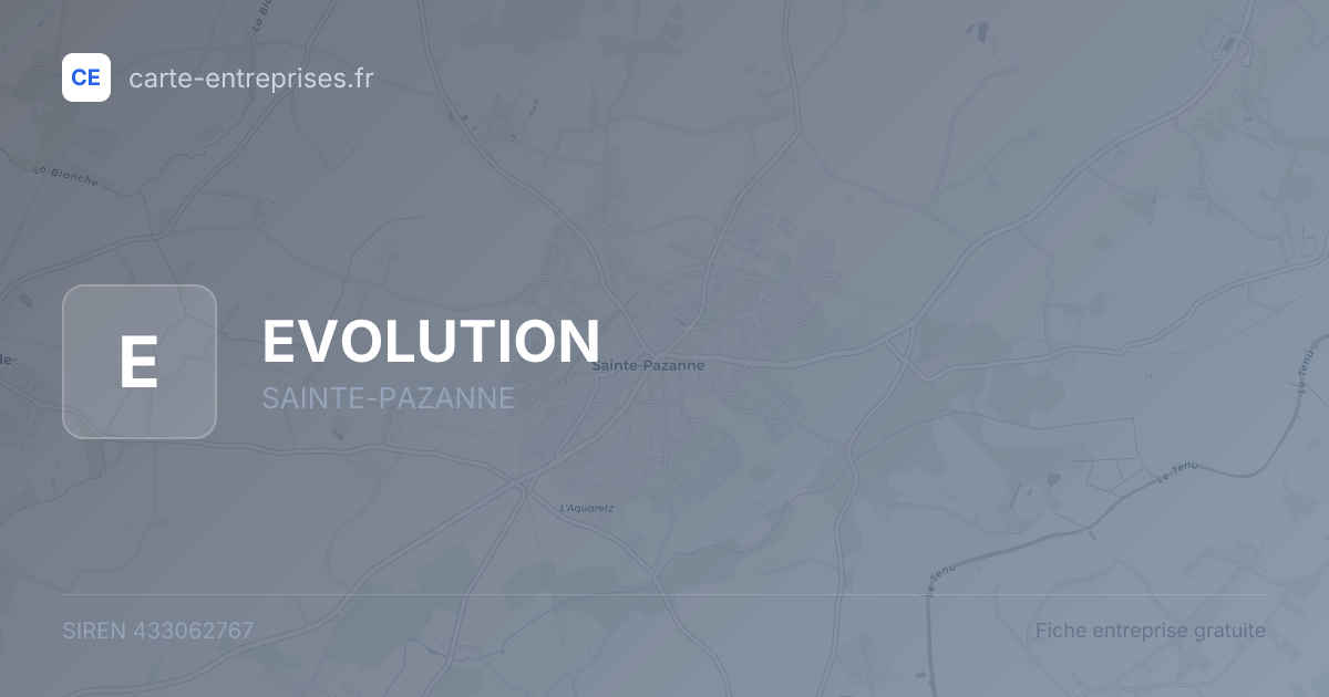 EVOLUTION — 433062767 — fiche entreprise