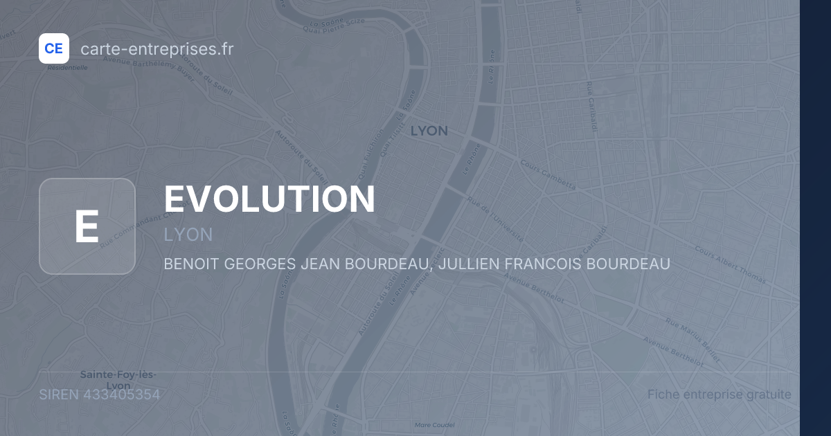 EVOLUTION — 433405354 — fiche entreprise