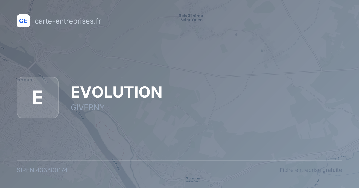 EVOLUTION — 433800174 — fiche entreprise