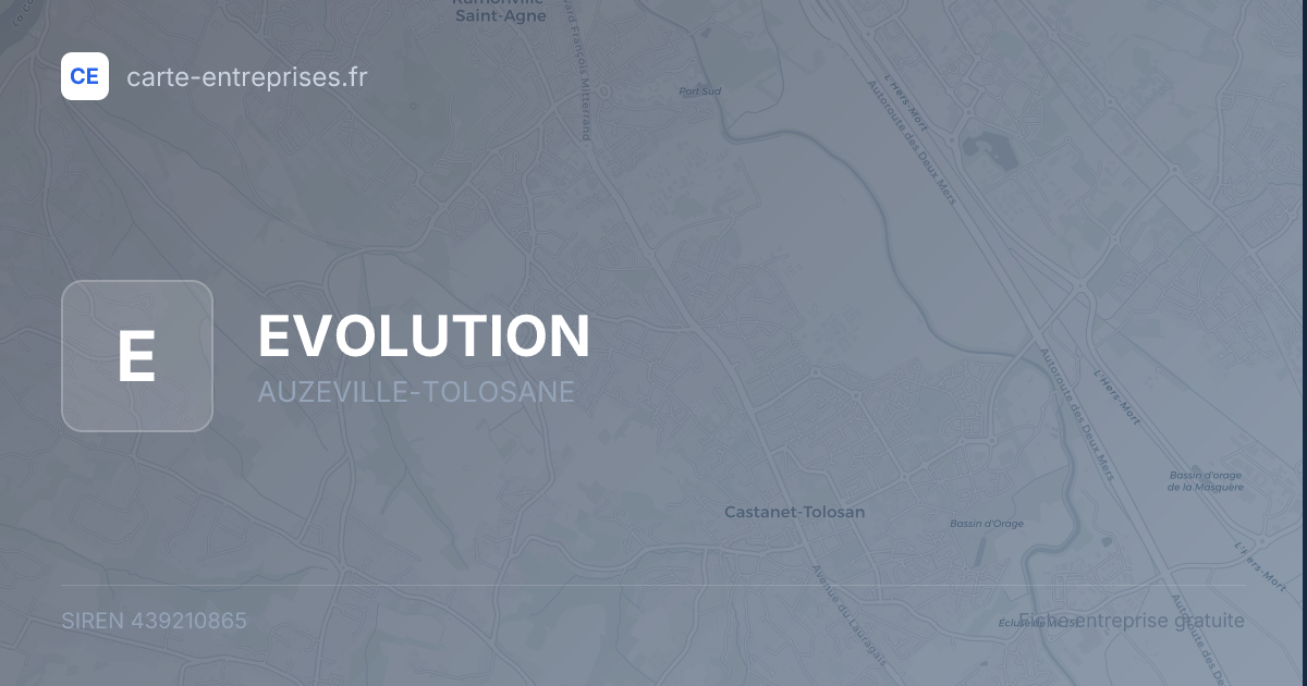 EVOLUTION — 439210865 — fiche entreprise
