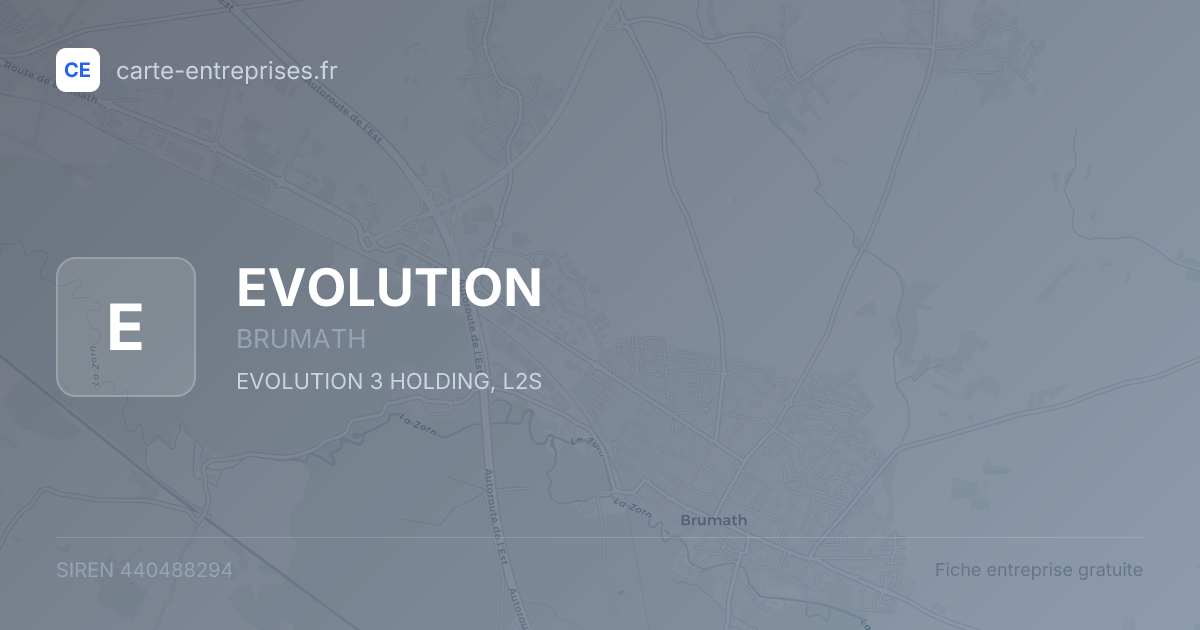 EVOLUTION — 440488294 — fiche entreprise