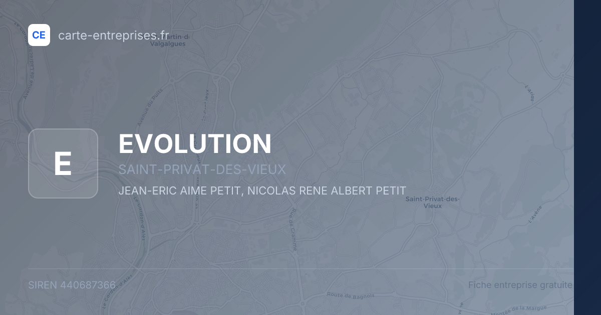 EVOLUTION — 440687366 — fiche entreprise
