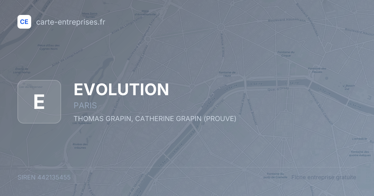 EVOLUTION — 442135455 — fiche entreprise