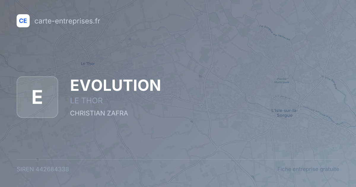 EVOLUTION — 442684338 — fiche entreprise
