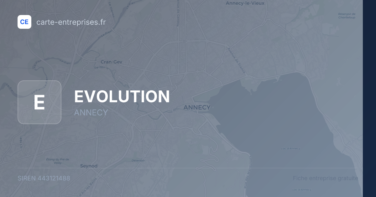 EVOLUTION — 443121488 — fiche entreprise