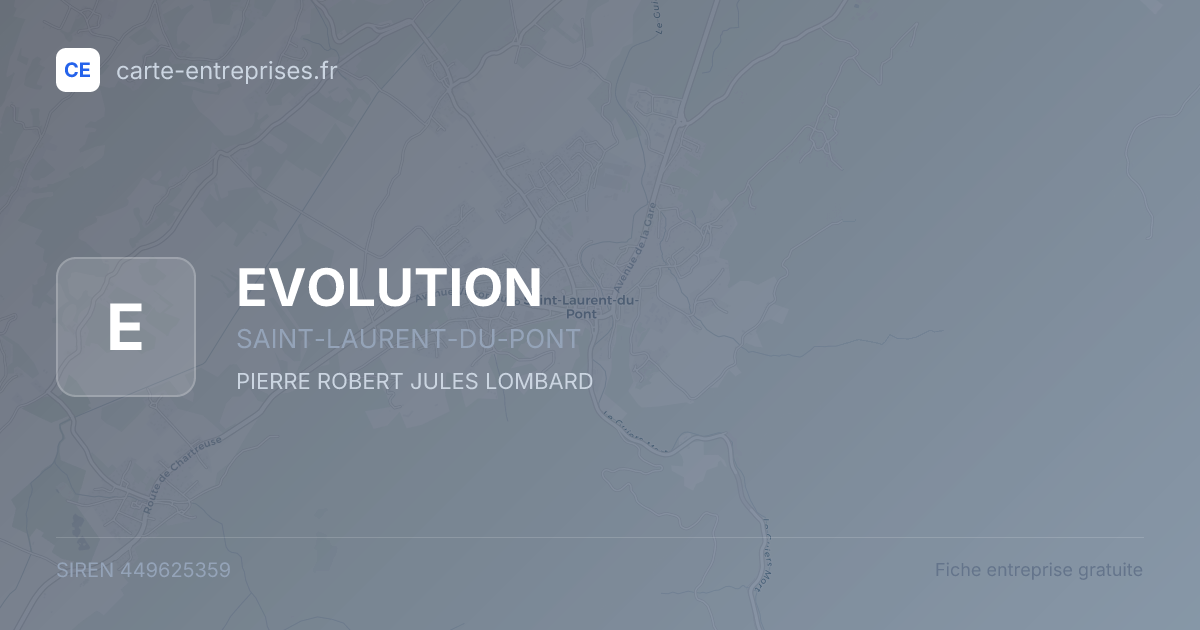 EVOLUTION — 449625359 — fiche entreprise