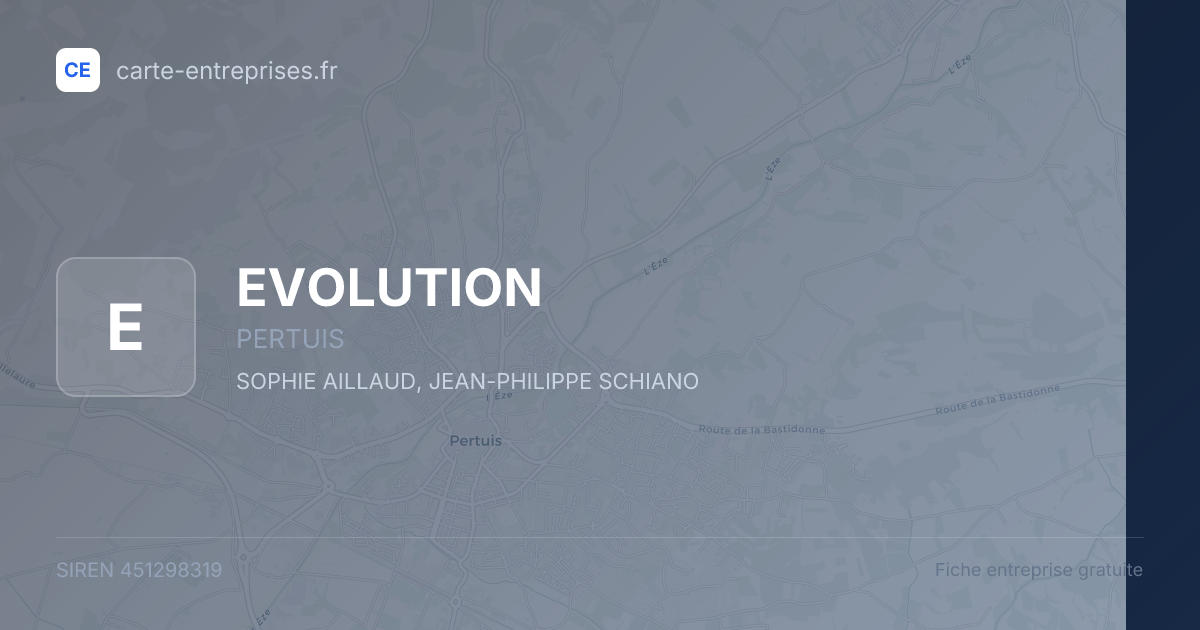 EVOLUTION — 451298319 — fiche entreprise