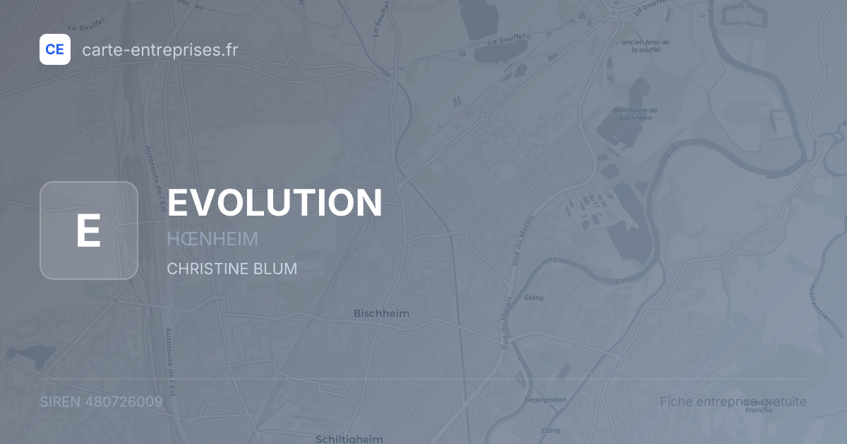 EVOLUTION — 480726009 — fiche entreprise
