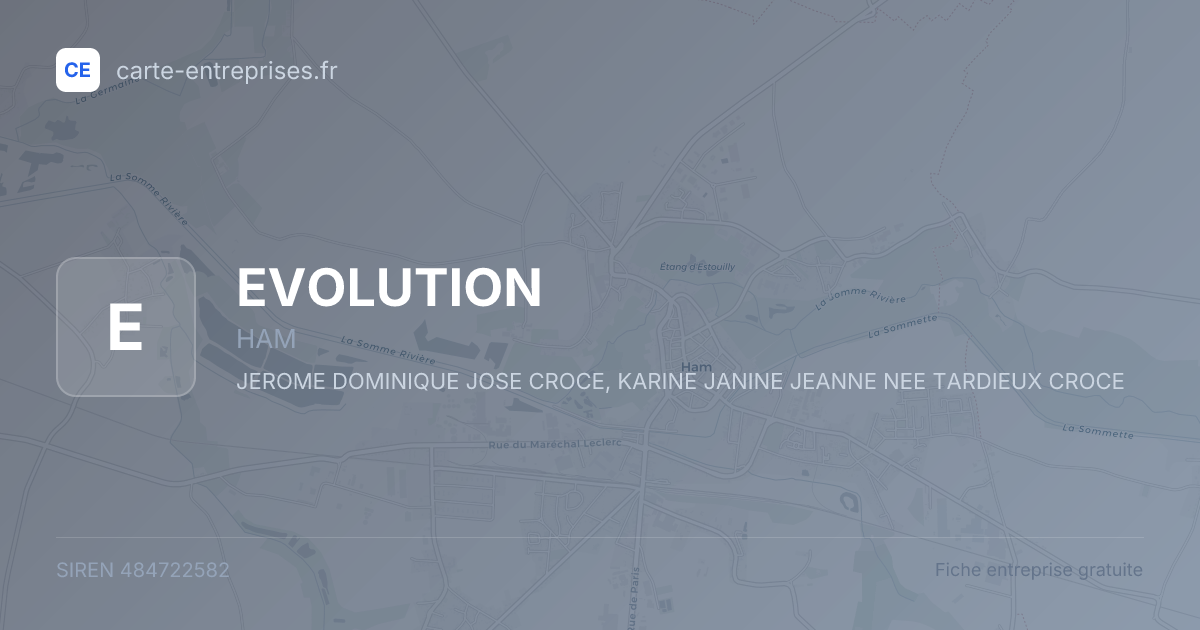 EVOLUTION — 484722582 — fiche entreprise