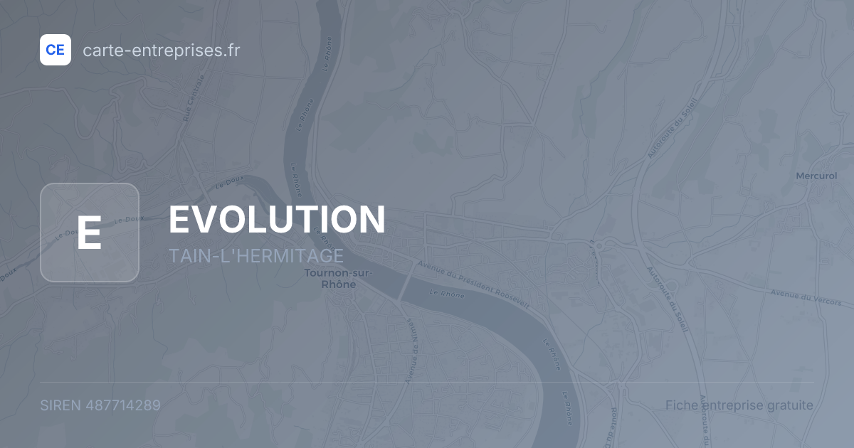 EVOLUTION — 487714289 — fiche entreprise