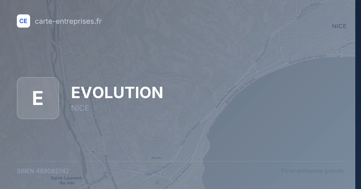 EVOLUTION — 489092742 — fiche entreprise