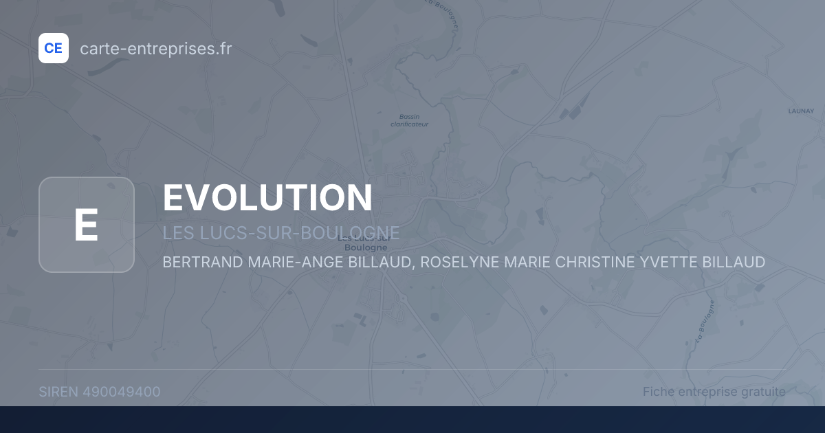 EVOLUTION — 490049400 — fiche entreprise