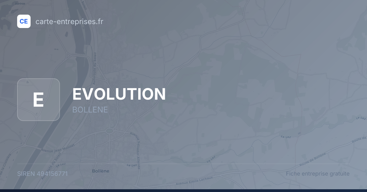 EVOLUTION — 494156771 — fiche entreprise