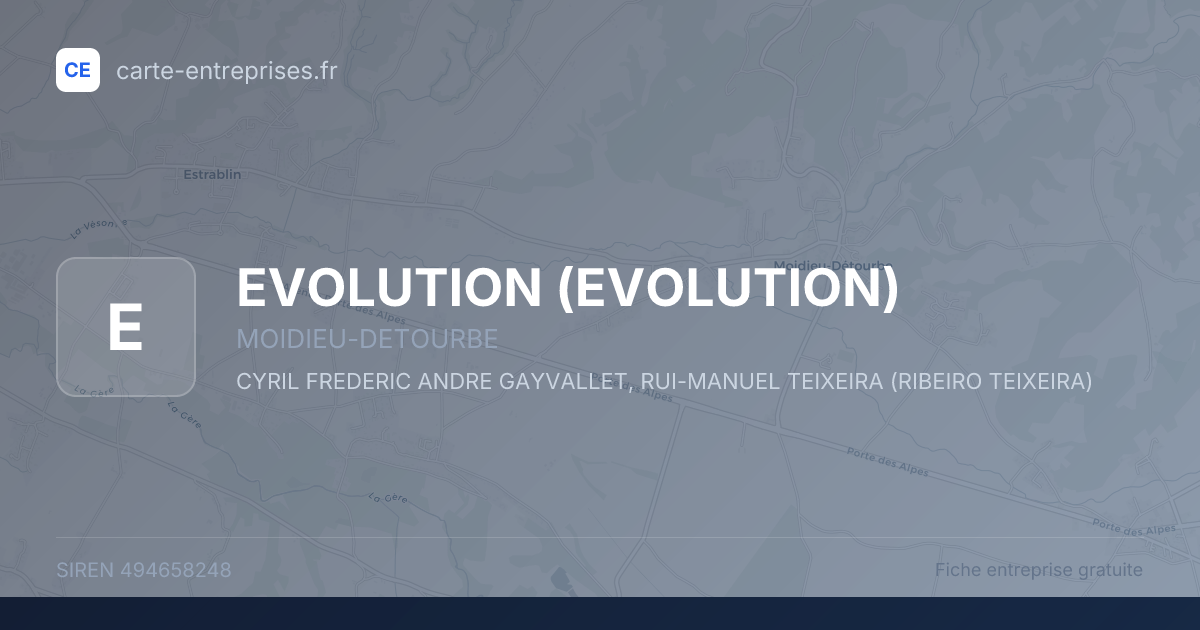EVOLUTION — 494658248 — fiche entreprise