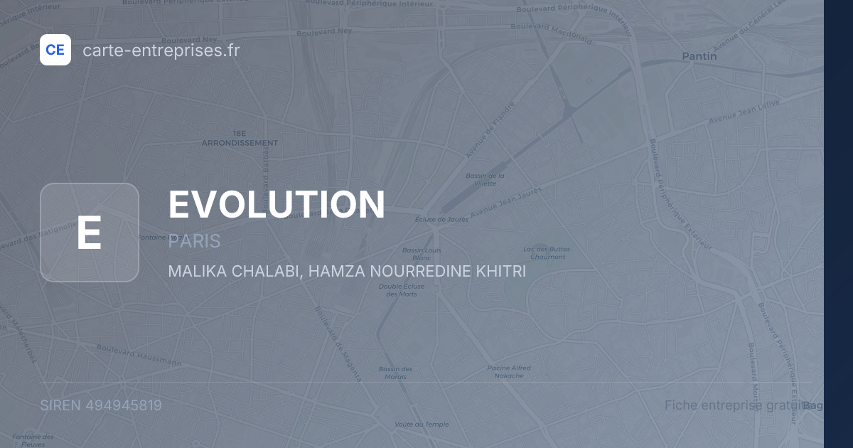 EVOLUTION — 494945819 — fiche entreprise
