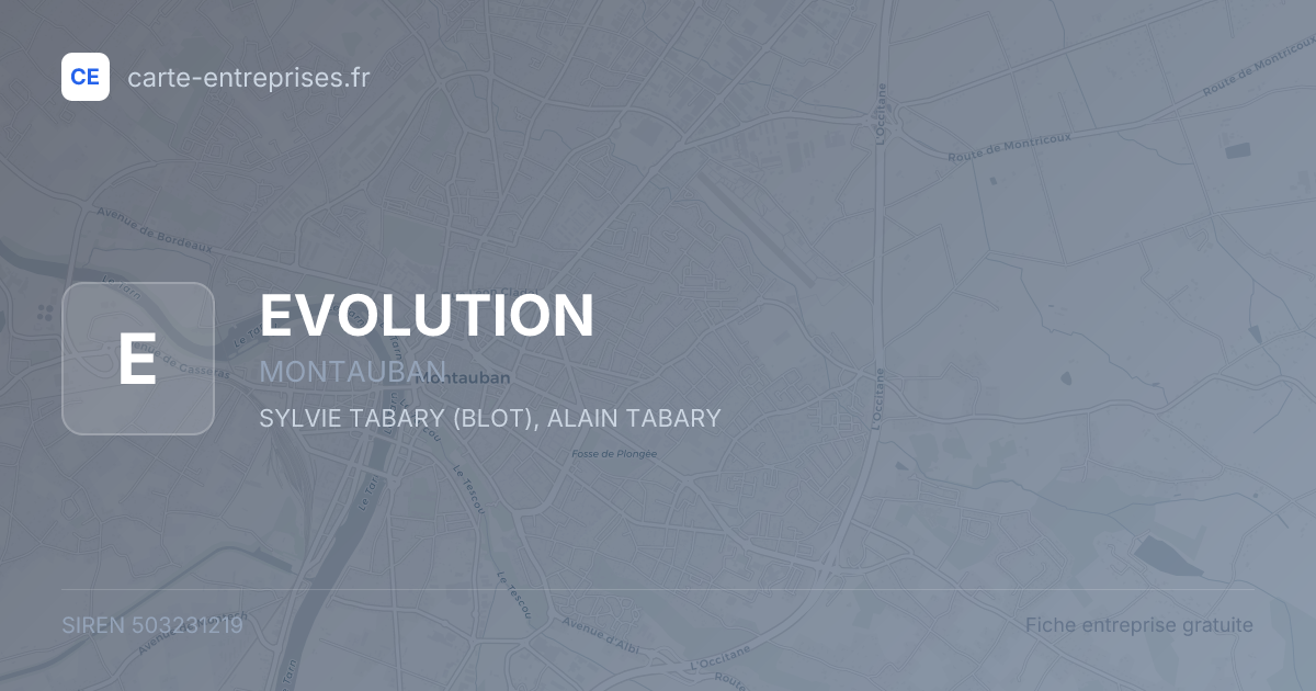 EVOLUTION — 503231219 — fiche entreprise