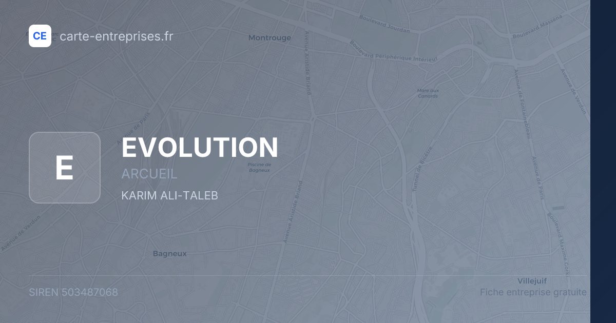 EVOLUTION — 503487068 — fiche entreprise