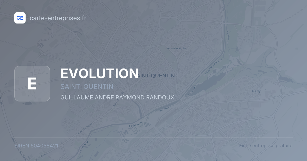 EVOLUTION — 504058421 — fiche entreprise