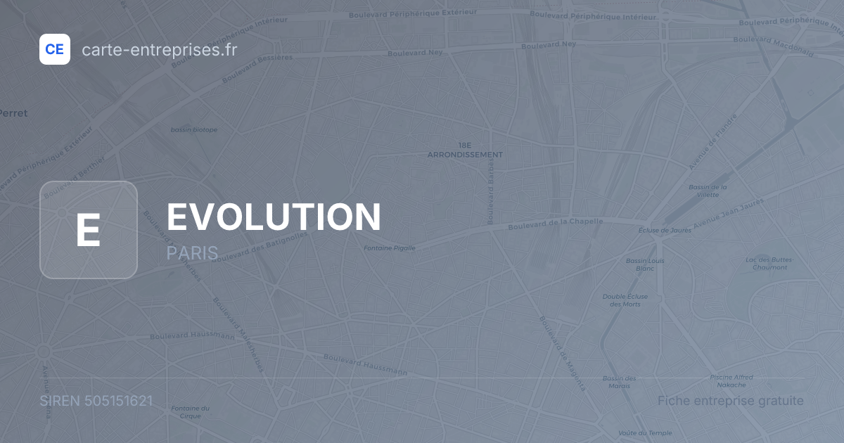 EVOLUTION — 505151621 — fiche entreprise