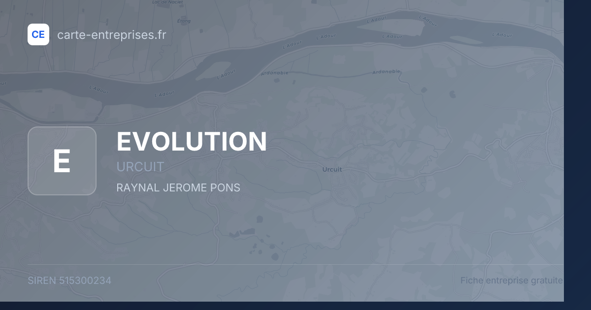 EVOLUTION — 515300234 — fiche entreprise