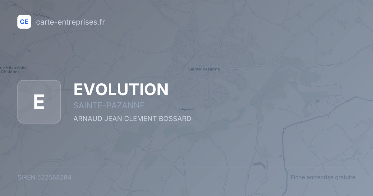 EVOLUTION — 522588284 — fiche entreprise