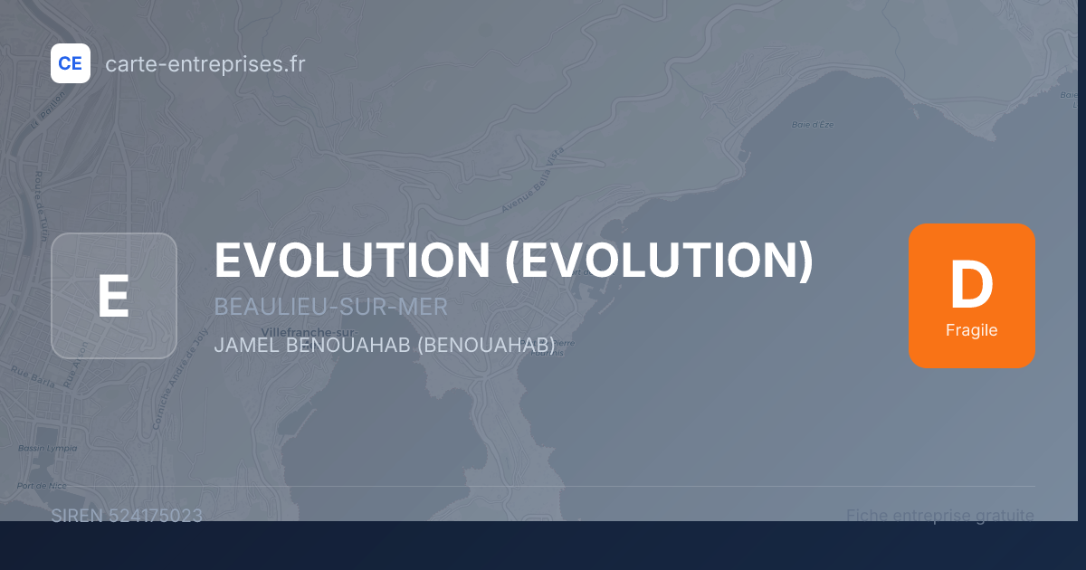 EVOLUTION — 524175023 — fiche entreprise