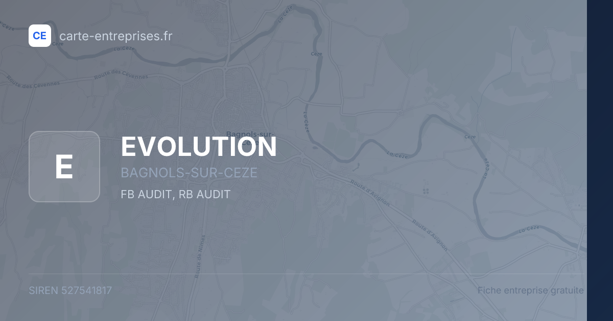 EVOLUTION — 527541817 — fiche entreprise