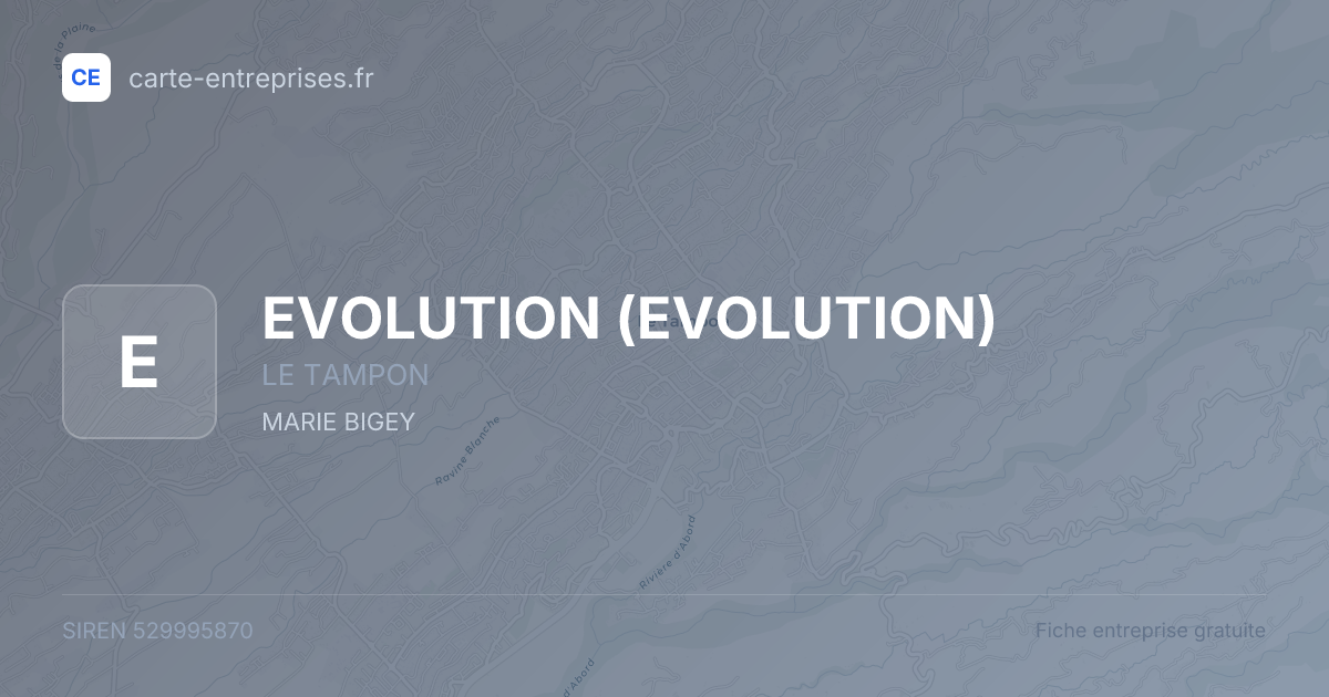 EVOLUTION — 529995870 — fiche entreprise