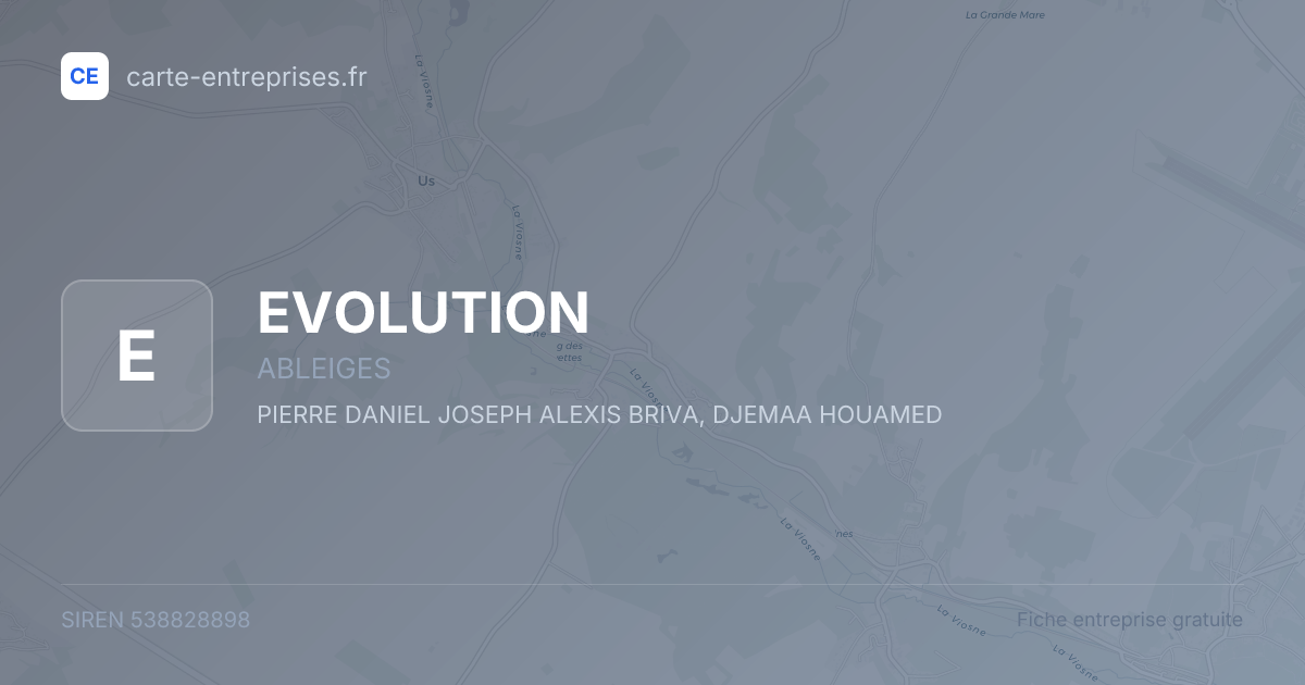 EVOLUTION — 538828898 — fiche entreprise