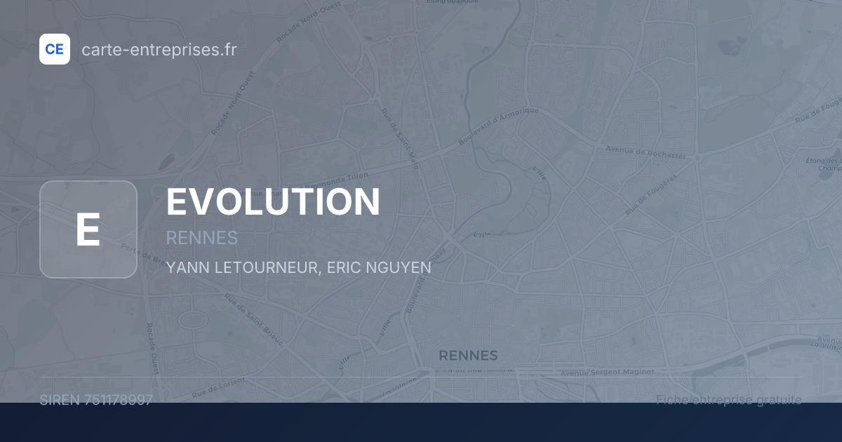EVOLUTION — 751178997 — fiche entreprise
