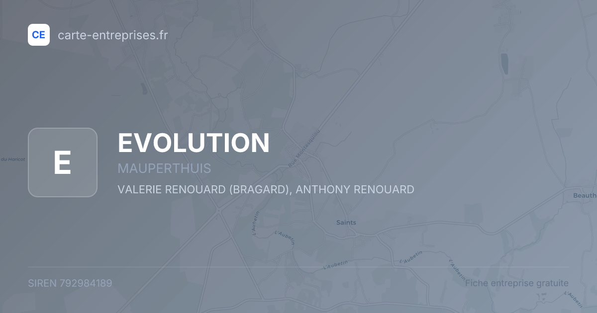 EVOLUTION — 792984189 — fiche entreprise